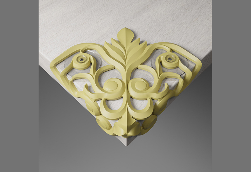 渦卷紋護角 防撞桌角 (嫩黃綠)  